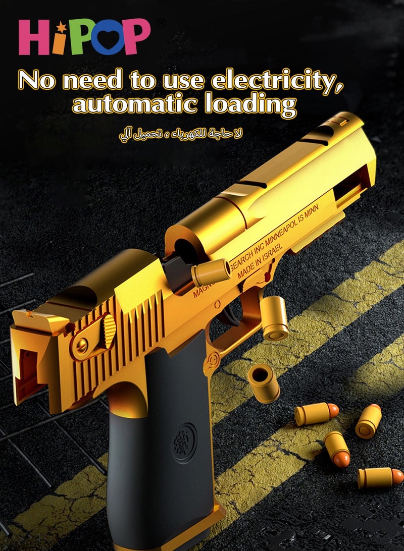 HIPOP Desert Eagle Children's Toy Gun,Shell Ejecting Soft Bullet Gun Toy,With Automatic Loading,Pistol Toy for Kids - Image 3